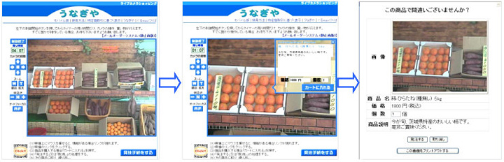 2-2 . ライブメラ買物システム【LiveAction 】 操作画面と概略説明 2-2 . ライブメラ買物システム【LiveAction 】 操作画面と概略説明